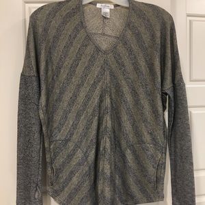 Every Grey Olive Stripe Maternity Sweater